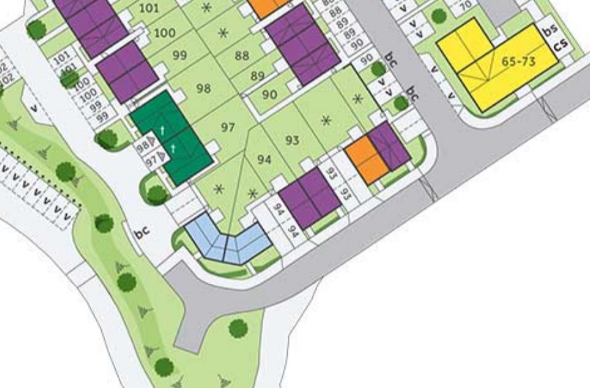 Site Plan For Plots 91,92,95,96